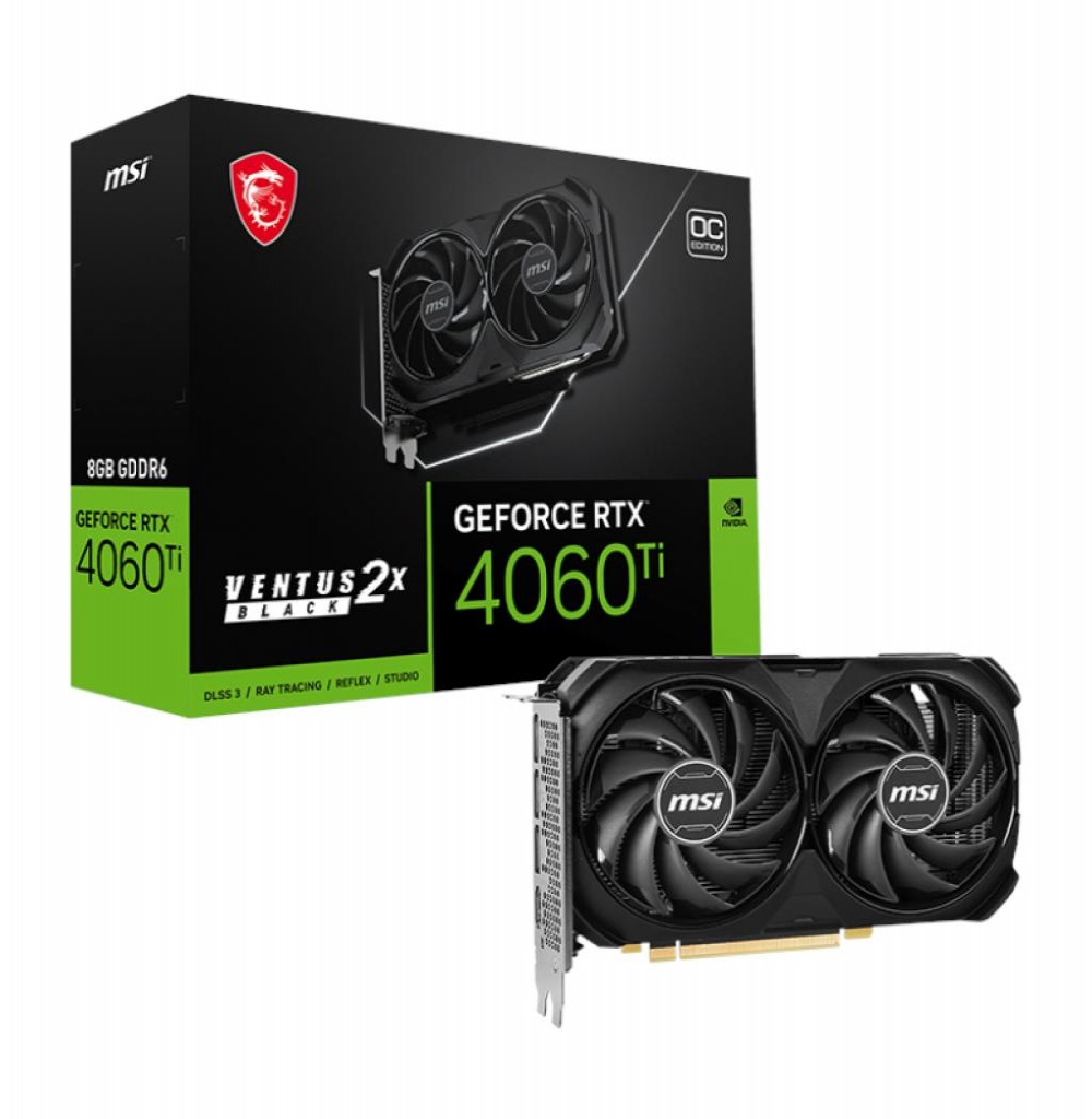 Placa De Vídeo  8GB Exp. Gf-Rtx4060TI Msi Ventus 2x Oc 912-V515-024