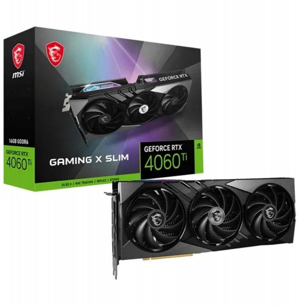 Placa De Vídeo 16GB Exp. GF-RTX4060TI Msi Gaming X Slim 912-V517-002