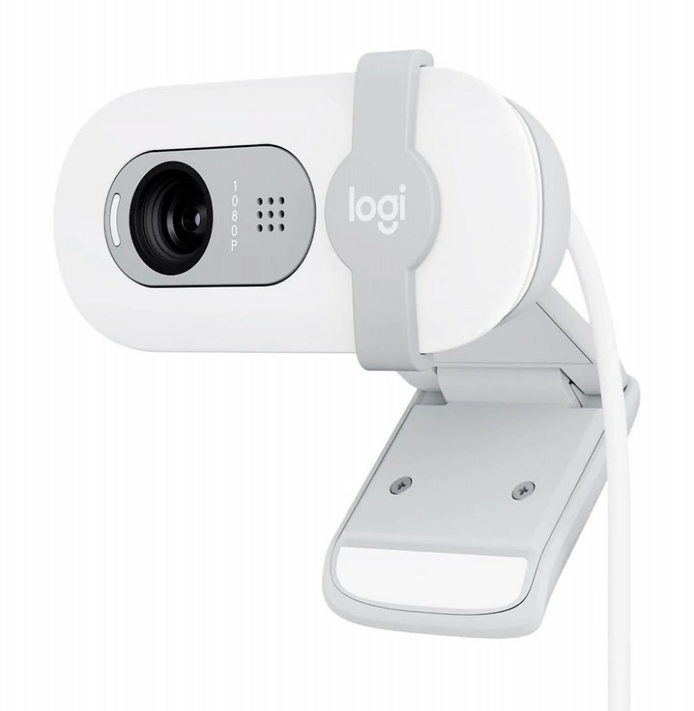 Webcam Logitech Brio 100 Fhd Branca