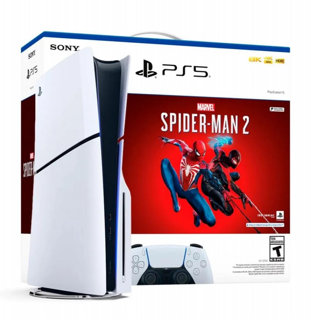 Console Playstation 5 1TB 2000A 8K CD Slim Spider Man 2  2 Voltagens
