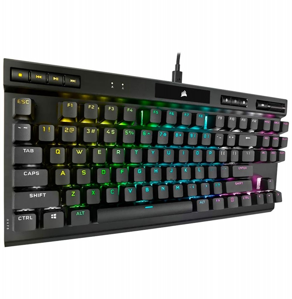 Teclado Usb Corsair K70 RGB TKL Champion Opx Preto (CH-911901A-NA)