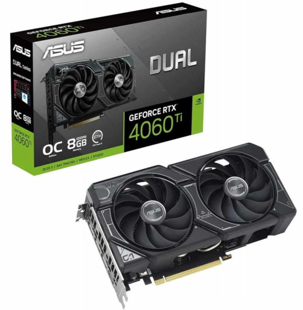 Placa De Vídeo  8GB Exp. Gf-Rtx4060ti Asus Dual Evo Oc