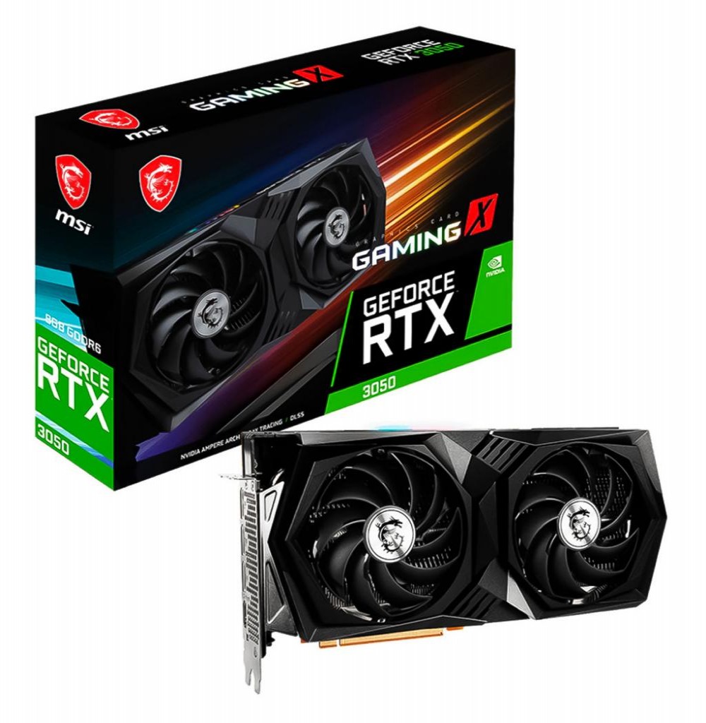 Placa de Vídeo  6GB EXP. GF-RTX3050 Msi Gaming X (912-V812-024)