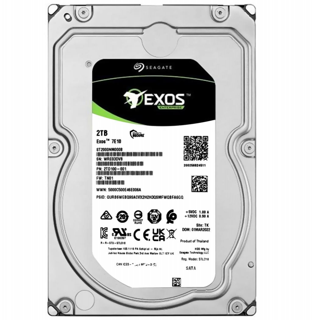 HD SATA3  2TB Seagate Exos 7E10 ST2000NM000B