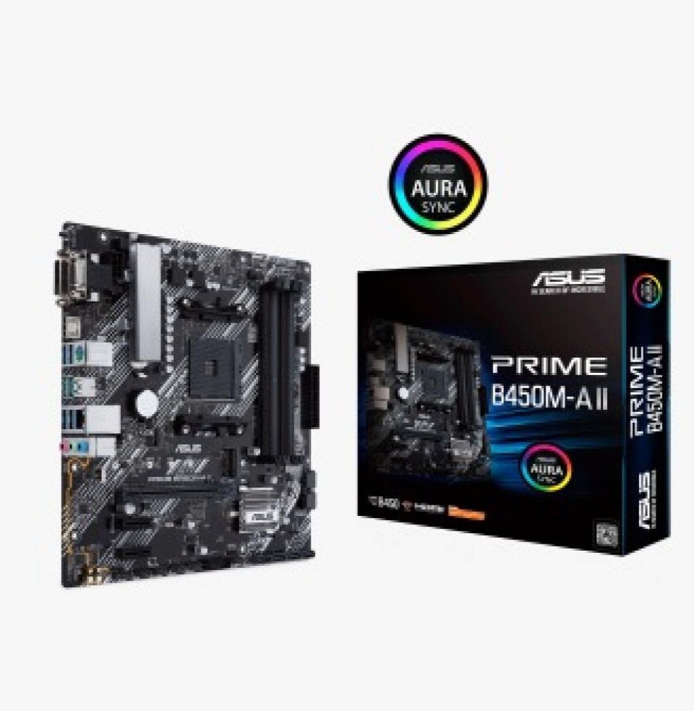 Placa Mãe AMD (AM4) Asus B450M-A II Prime/CSM