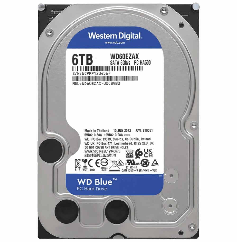 HD SATA3  6TB WD Blue WD60EZAX