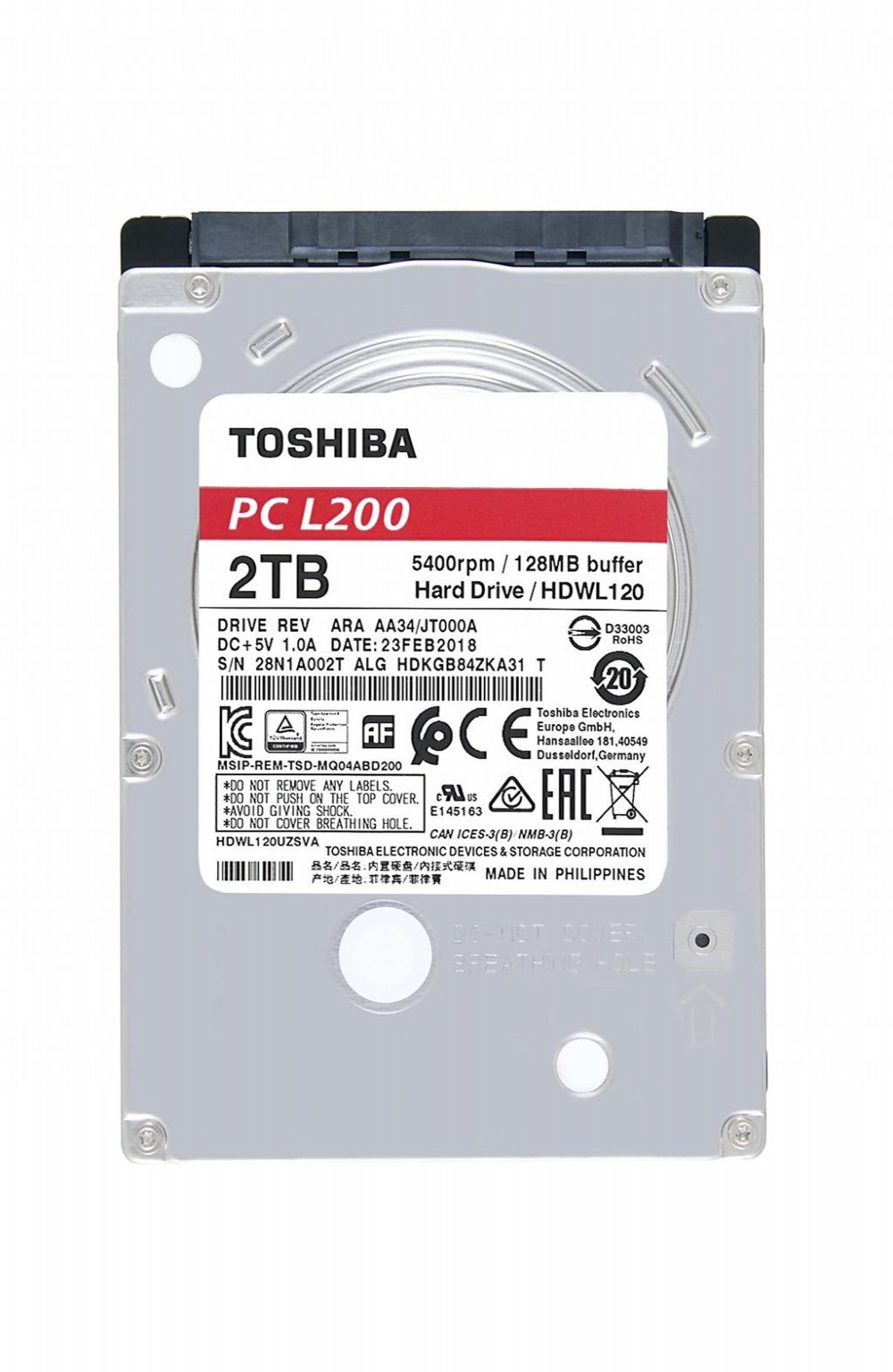 HD P/ Notebook Sata 2TB Toshiba HDWL120XZSTA