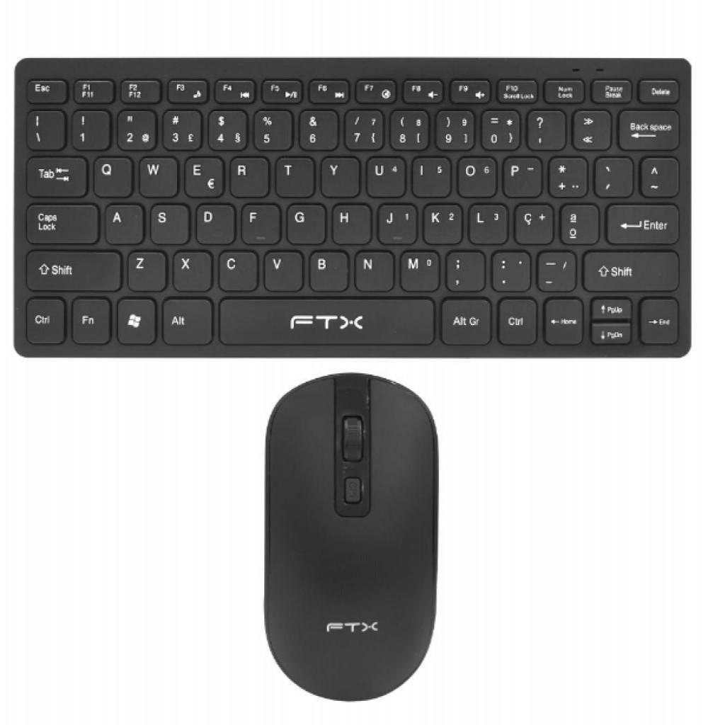 Teclado BT FTX FTXGK03 C/Mouse S/Fio Preto Espanhol