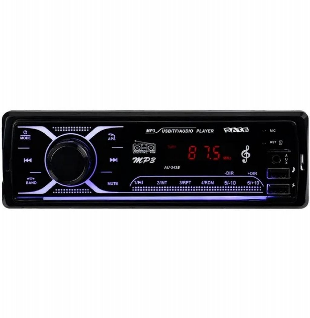 Som P/Carro Satellite AU343B FM/USB/SD Bluetooth