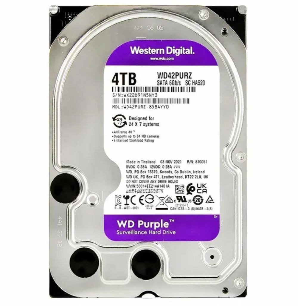 HD SATA3  4TB WD Purple WD43PURZ 