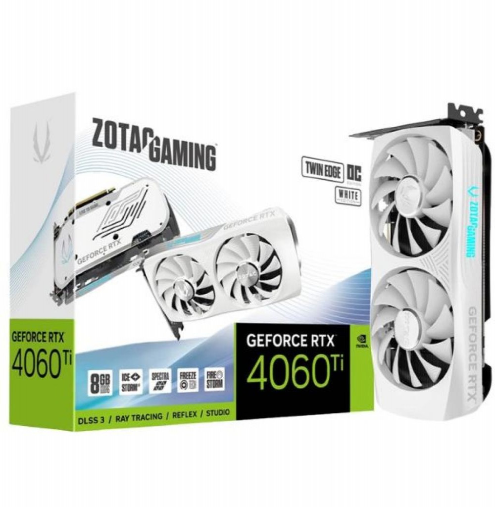 Placa de Vídeo  8GB EXP. GF-RTX4060TI Zotac Twin Edge Oc (ZT-D40610H-10M)