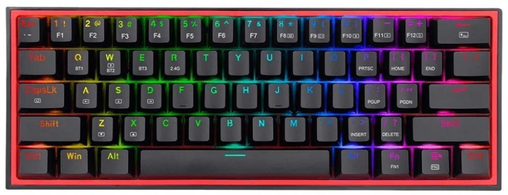 Teclado Usb Redragon Fizz Pro K616 RGB Preto Inglês