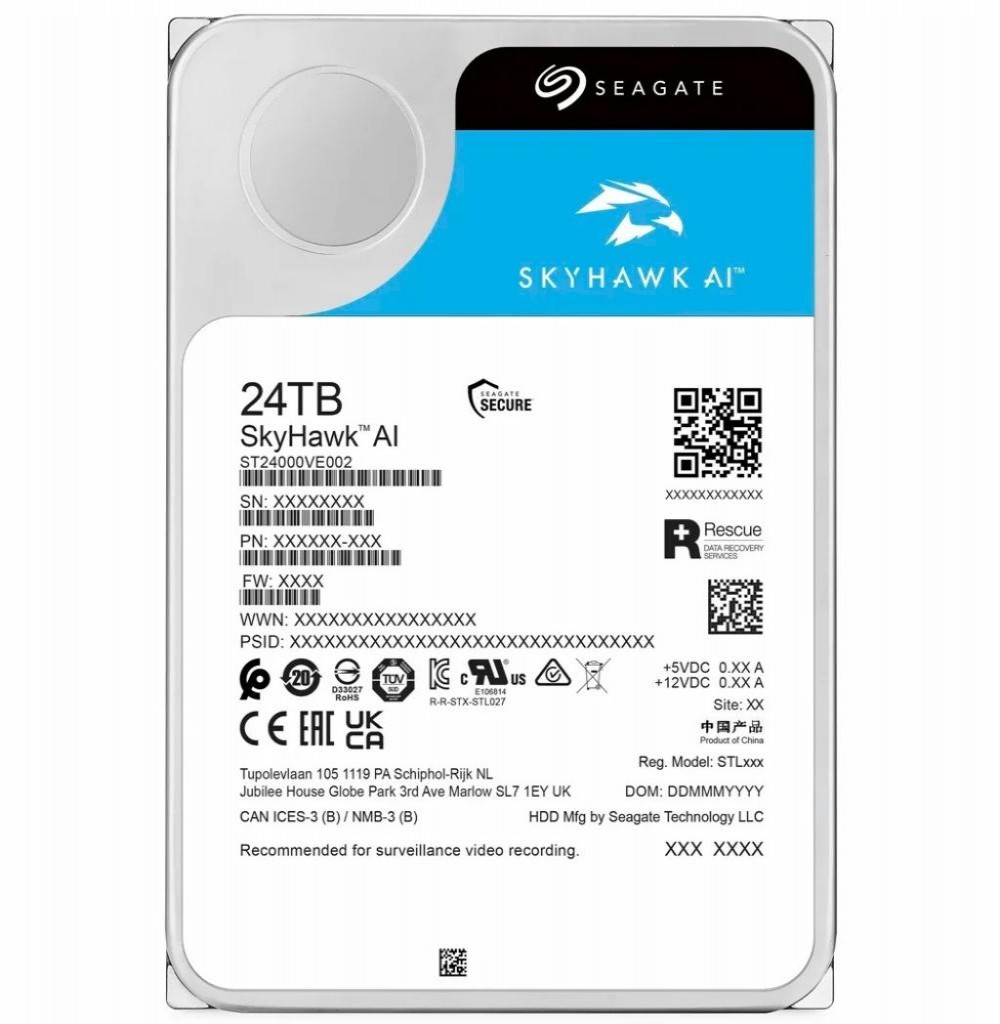 HD SATA3 24TB Seagate Skyhawk AI ST24000VE002