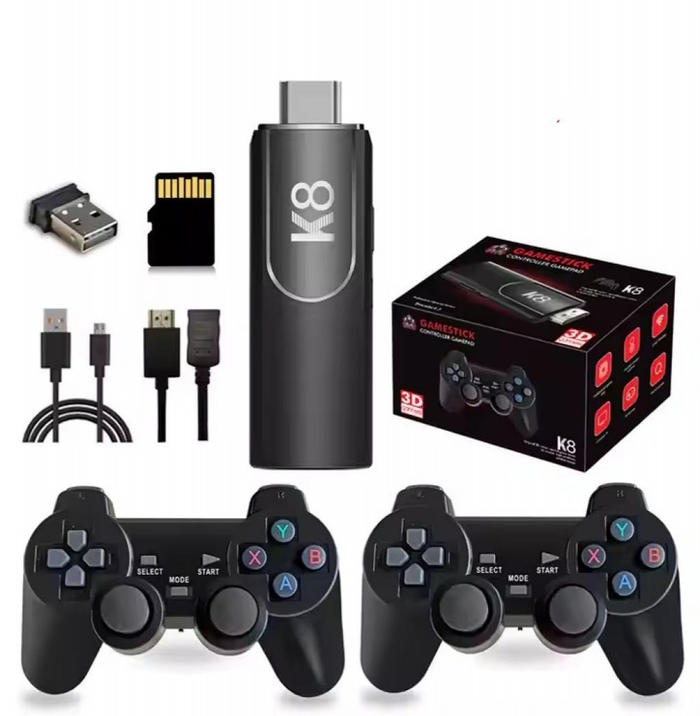 Console Stick Lite K8 64GB + Jogo 3D Preto