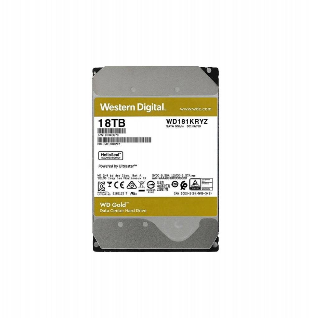 HD SATA3  18TB WD Gold Enterprise WD181KRYZ