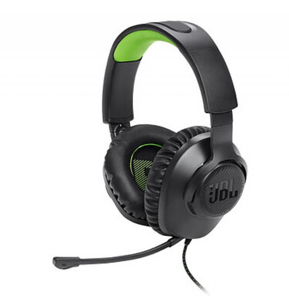Fone Jbl Quantum Gaming 100x   3.5MM Preto/Verde  Cabo/Microfone
