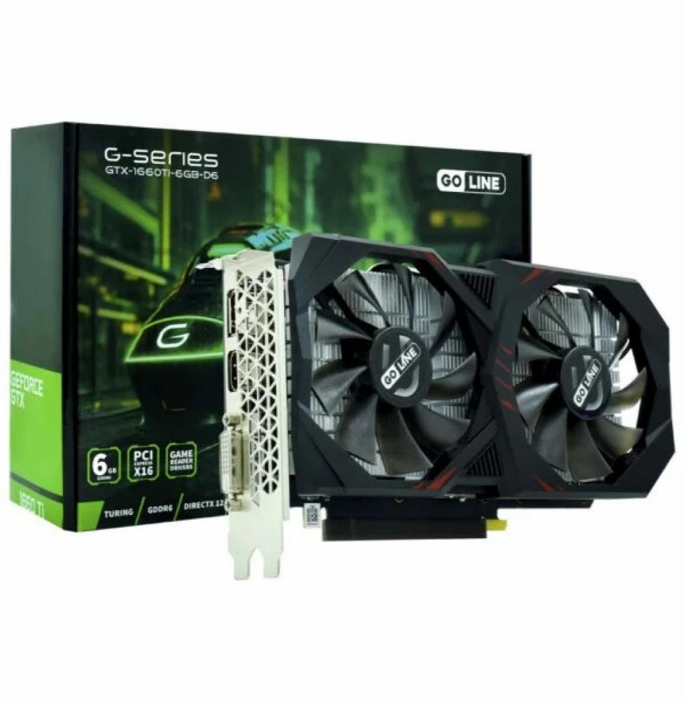 Placa de Vídeo  6GB EXP. GF-GTX1660TI Goline DDR6 