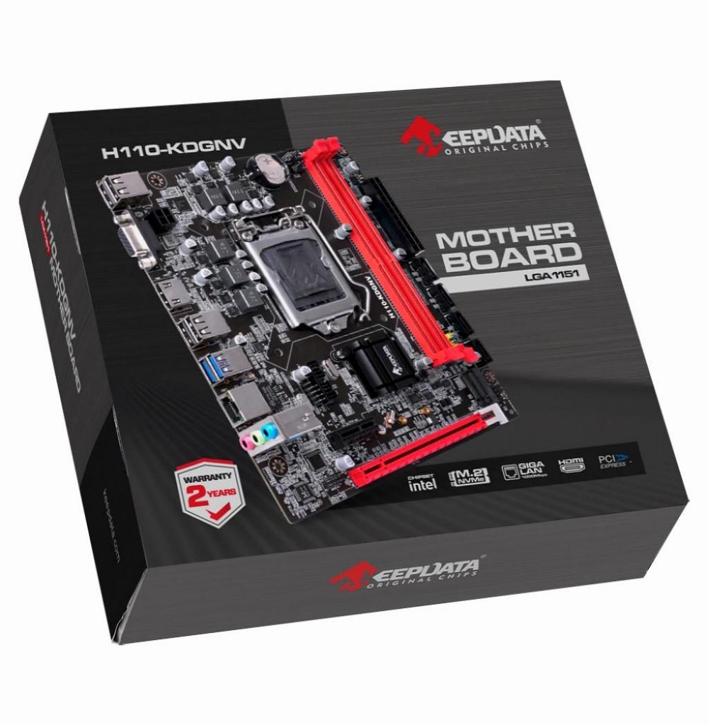 Placa mãe Intel (1151) Keepdata H110-KDGNVPS Ddr4 Hdmi Nvme