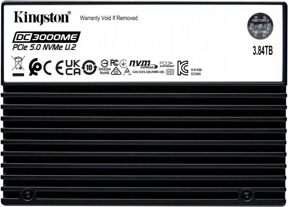 Hd Ssd U.2 3.84TB Kingston SEDC3000ME/3T8 Nvme Enterprise
