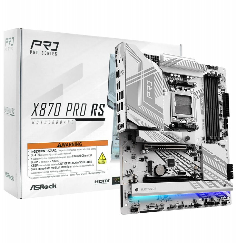 Placa Mãe AMD (AM5) Asrock X870 Pro RS DDR5                 Placa Mãe AMD (AM5) Asrock X870 Pro RS DDR5