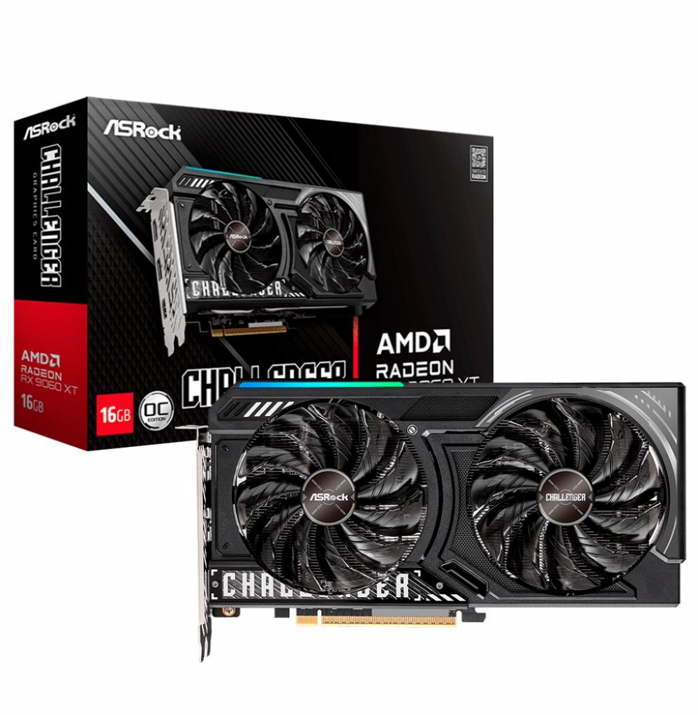 Placa De Vídeo 16GB EXP. RX-9060XT Asrock Challenger OC 90-GA5QZZ-00UAN Placa De Vídeo 16GB EXP. RX-9060XT Asrock Challenger OC 90-GA5QZZ-00UAN