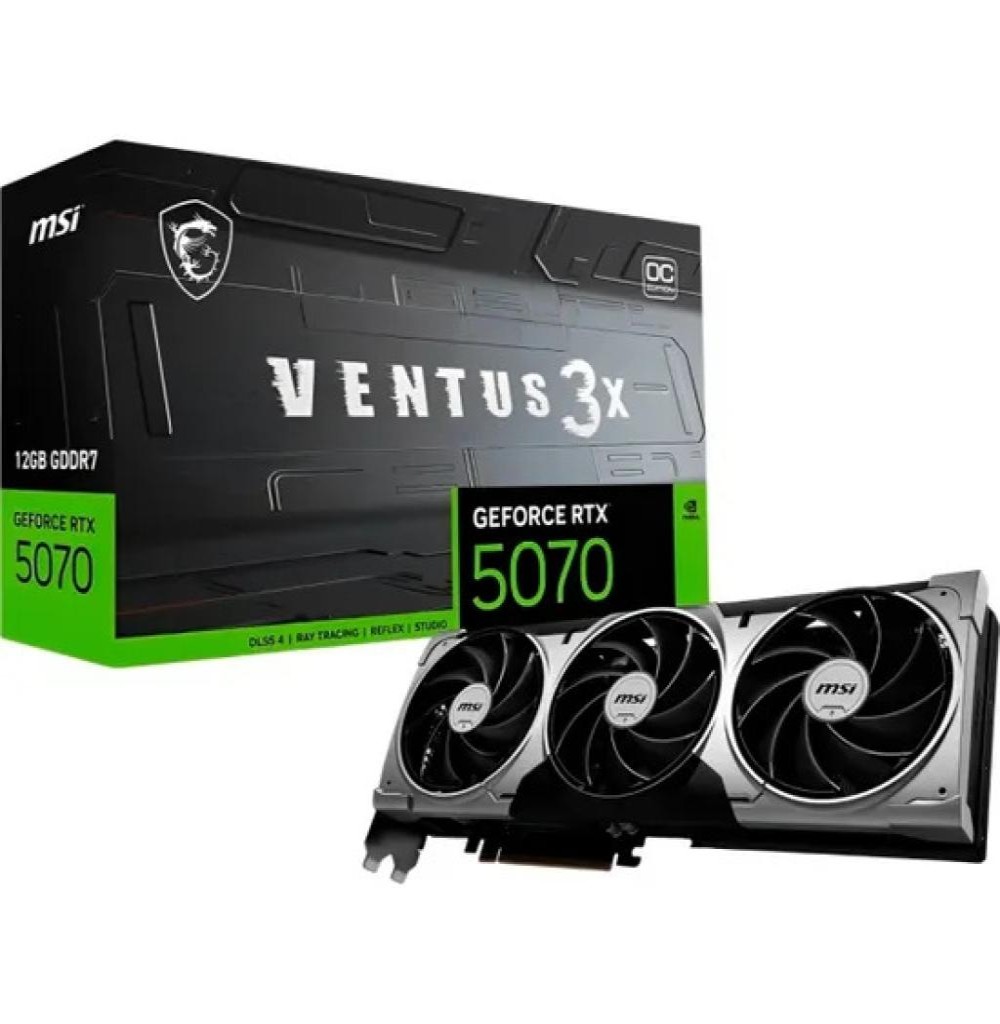 Placa de Video 12GB EXP. GF-RTX5070 Msi Ventus 3X OC 912-V532-208
