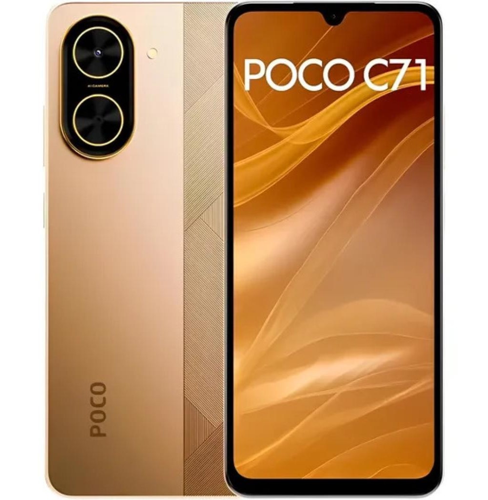 Celular Xiaomi Poco C71 4/128GB Gold BR 