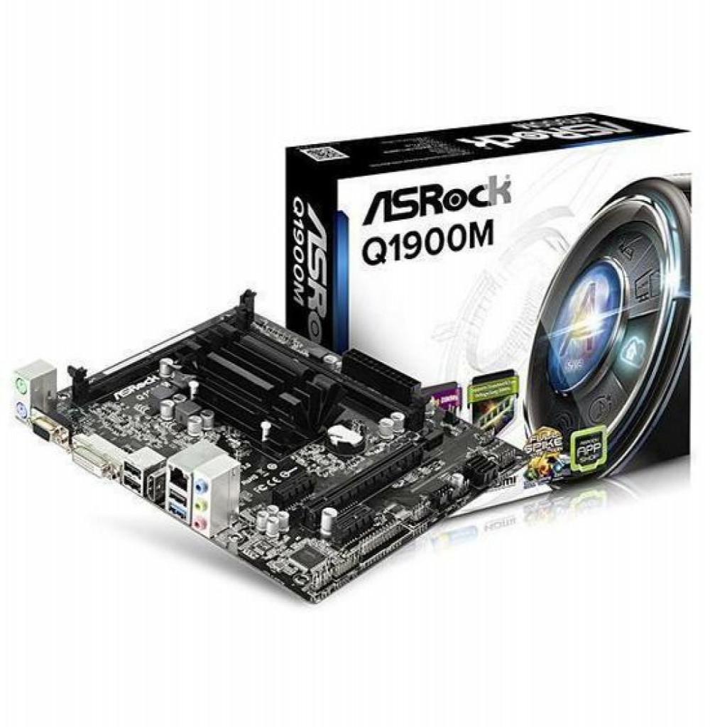 Placa-Mãe + CPU Asrock Q1900M-ATX Intel 4 Core Celeron 2.0