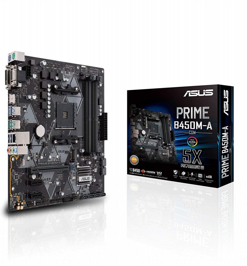 Placa Mãe AMD (AM4) Asus B450M-A Prime