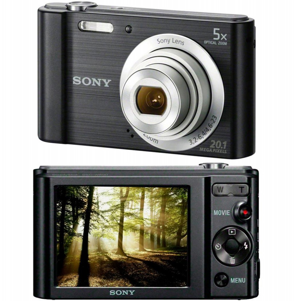 Câmera Digital Sony W800 20MP/5X/HD Preta