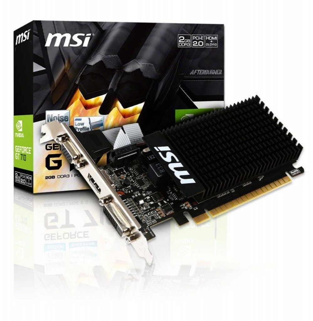 Placa de Vídeo MSI GF-GT710 EXP. 2GB DDR3 954MHZ