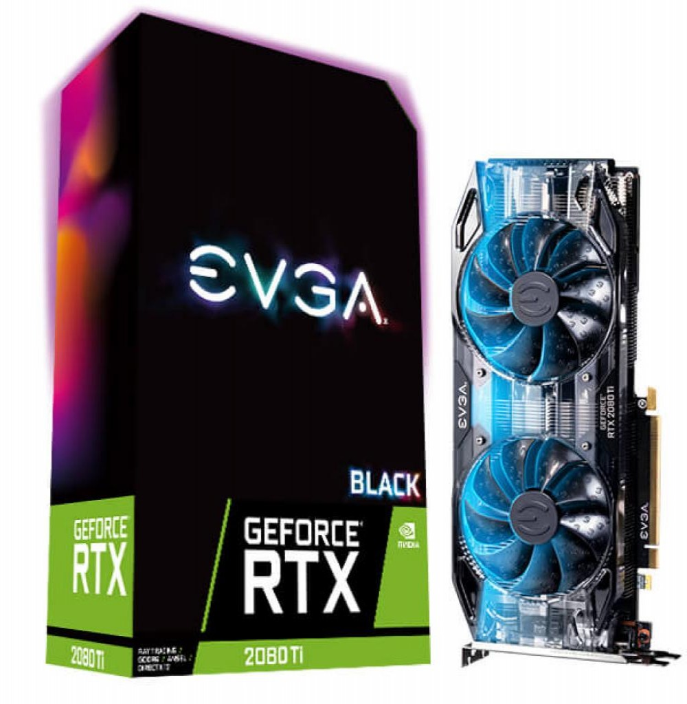 Placa de Vídeo 8GB EXP. GF-RTX2080 EVGA Black Edition RGB