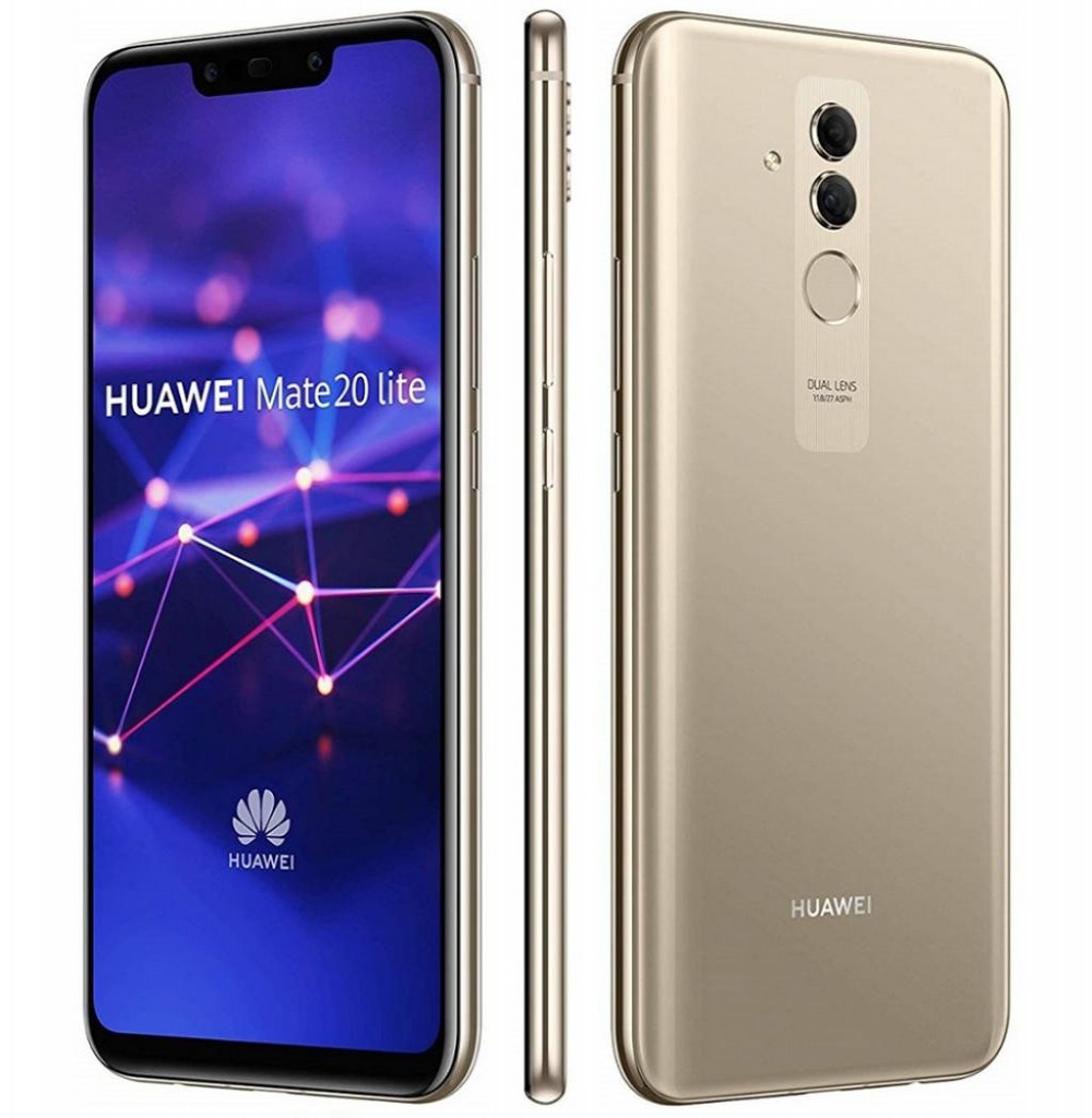 Smartphone Huawei Mate 20 Lite SNE-LX3 Dual SIM 64GB 6.3" 20+2MP/24+2MP OS 8.1.0 - Dourado