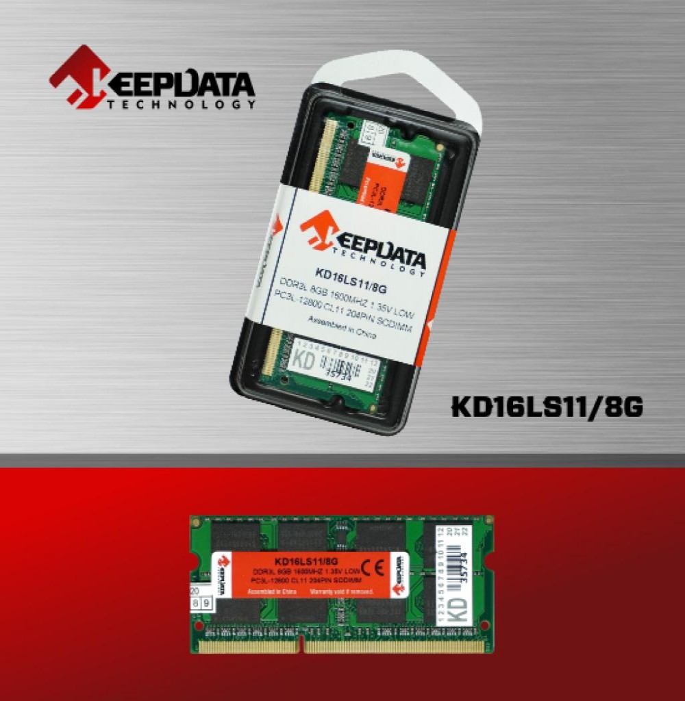 Memória Para Notebook Keepdata KD16LS11/8G DDR3L 8GB 1600MHZ