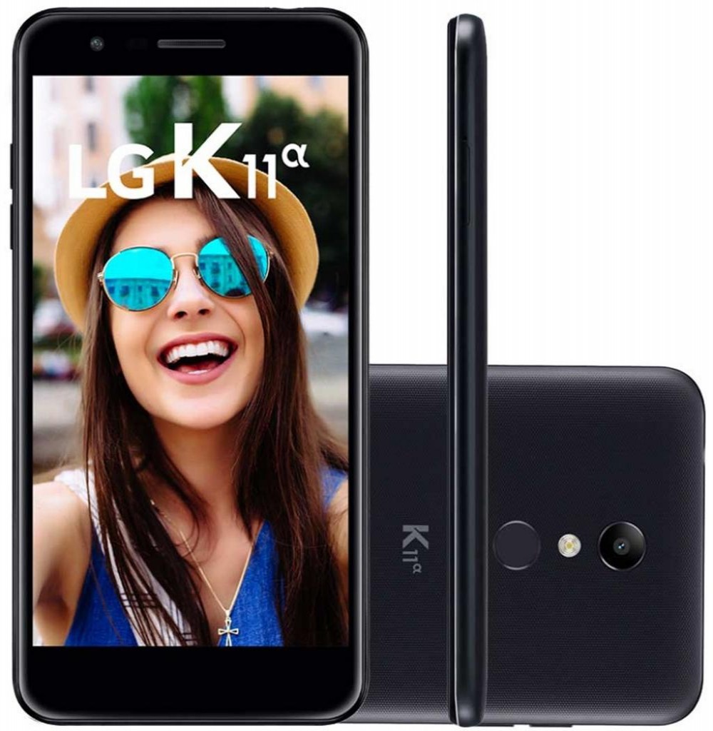 Smartphone LG K11 Alpha LM-X410FTW Dual SIM 16GB de 5.3" 8MP/5MP OS 7.1.2 - Preto