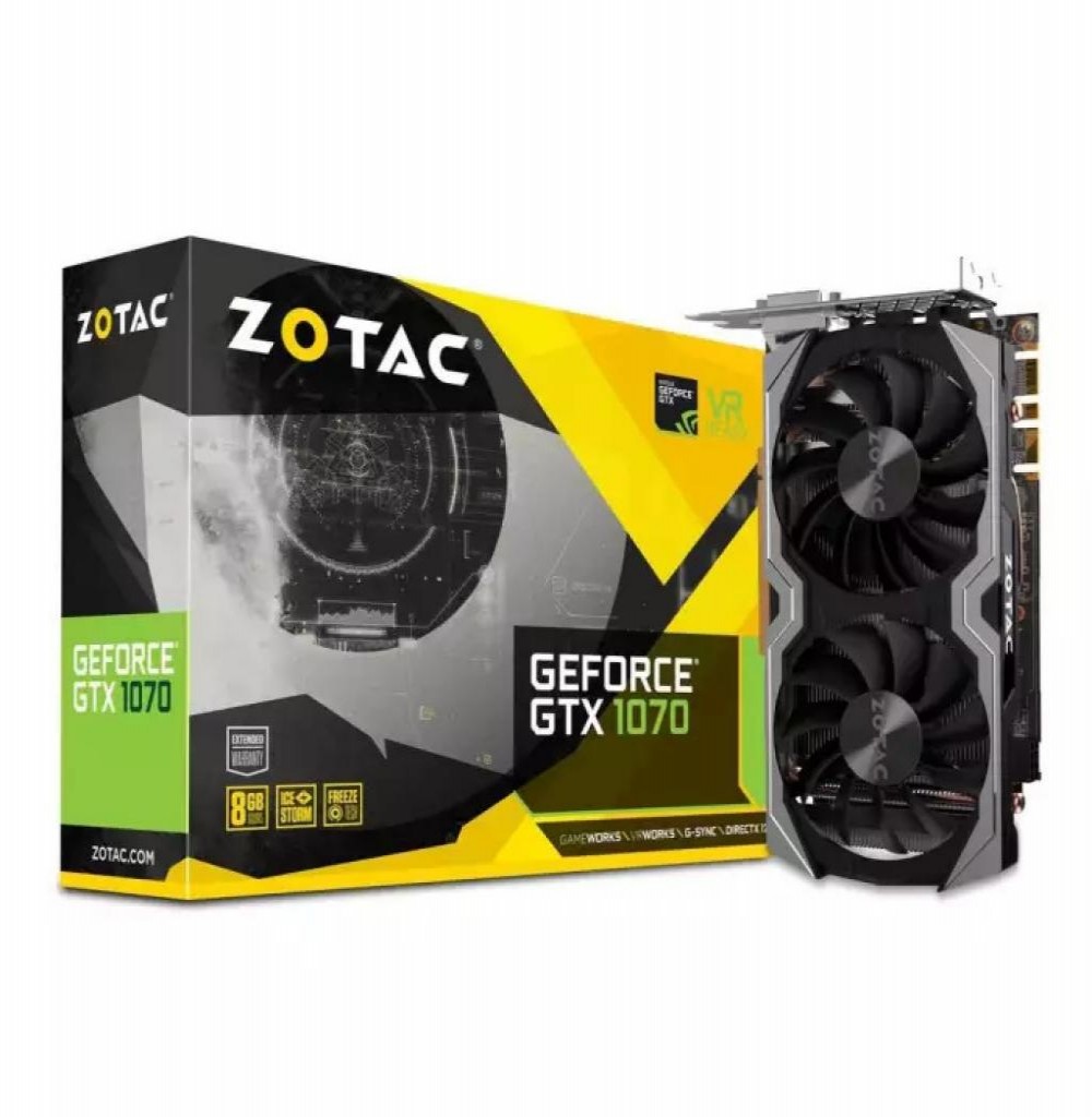 Placa de Video Zotac EXP. GF-GTX1070 DDR5 VGA 8GB