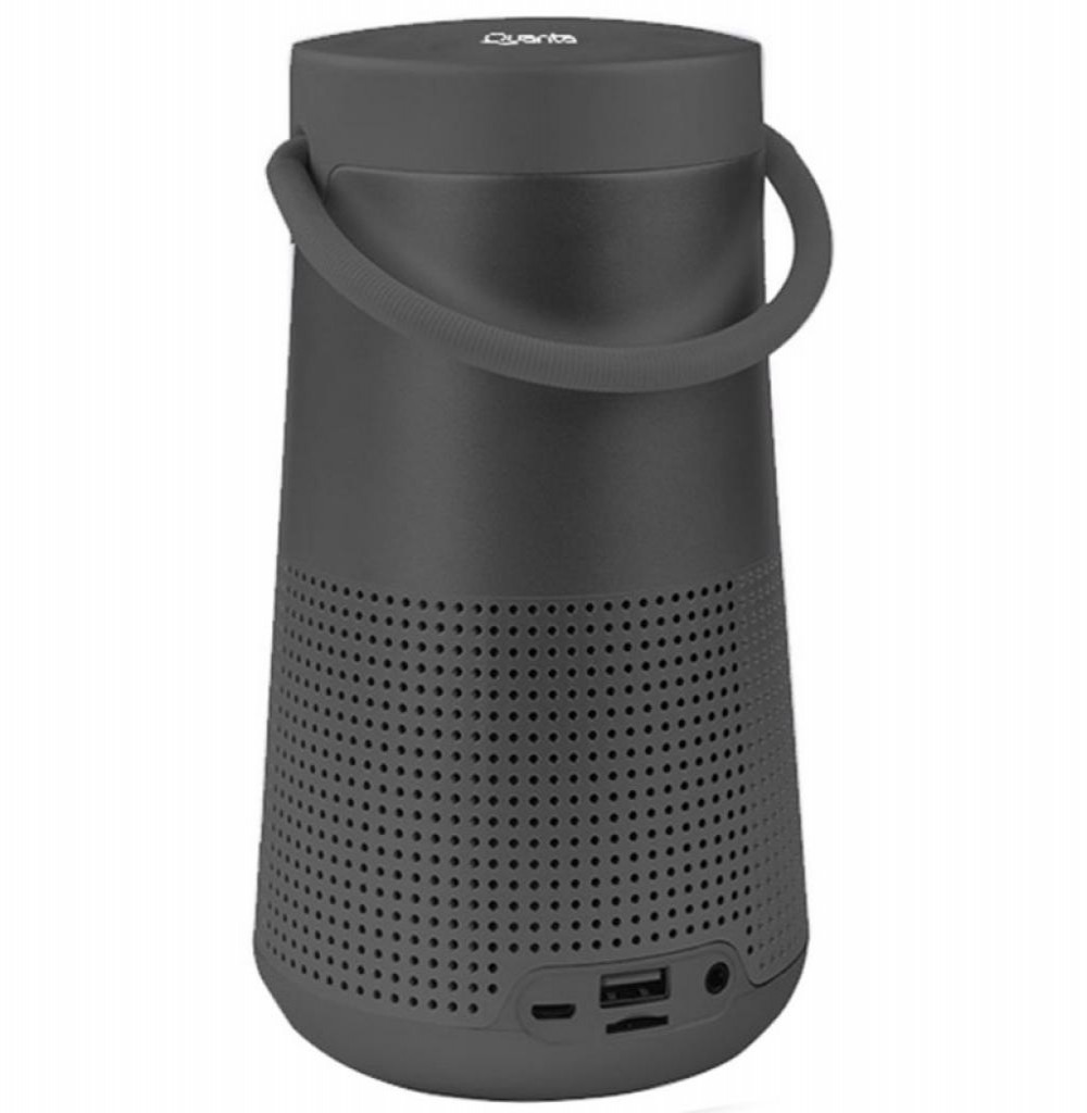 Speaker Quanta QTSPB38 com USB/Auxiliar/FM Bateria de 2.000 mAh - Preto 