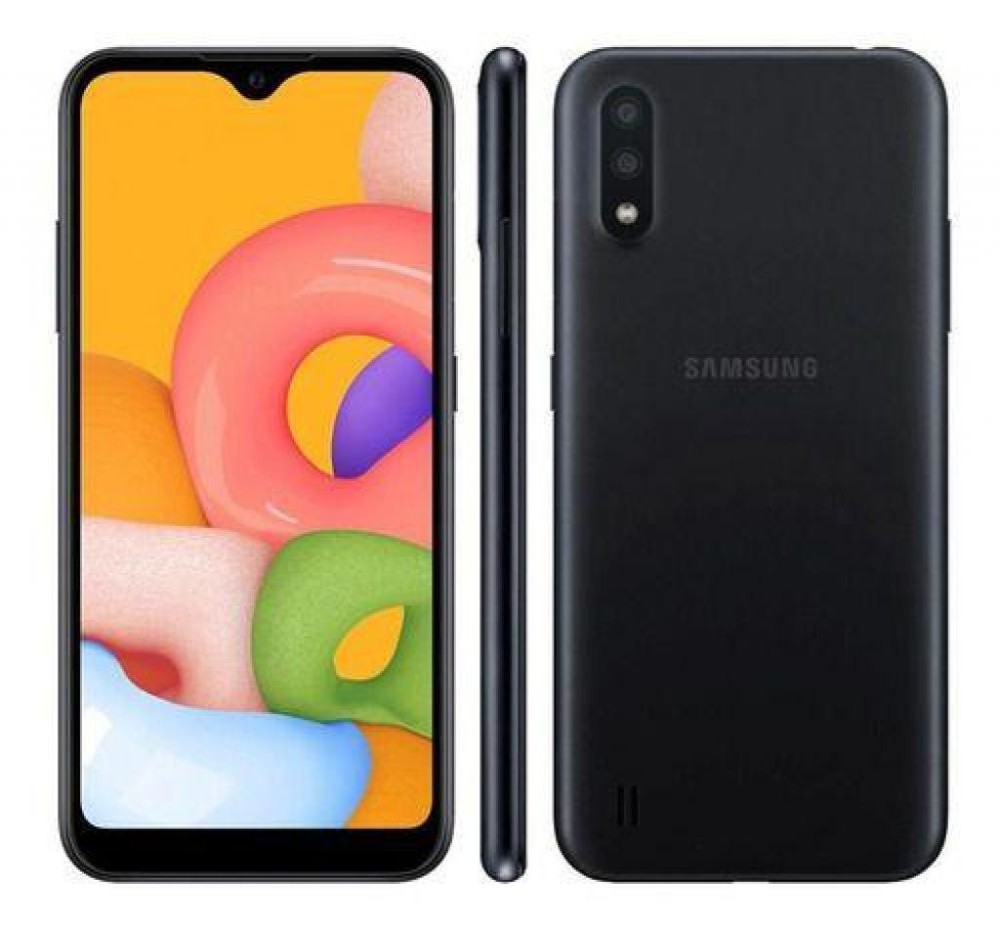 Celular Samsung A01 A015M/SS 32GB Preto