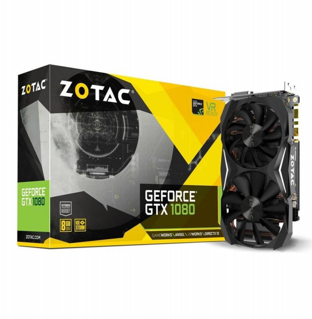 Placa de Vídeo Zotac EXP. GF-GTX1080 AMP DDR5X 8GB