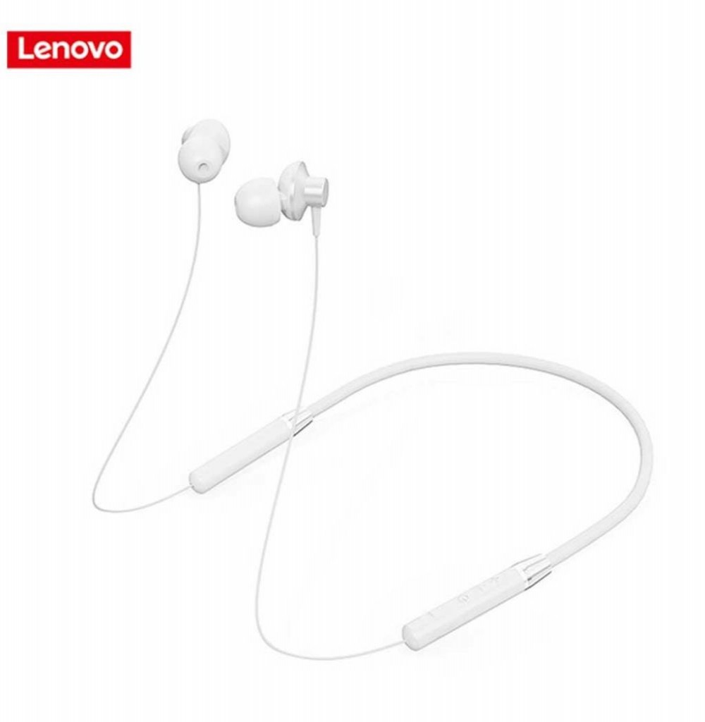Fone Lenovo Bluetooth Neckband HE08 White 