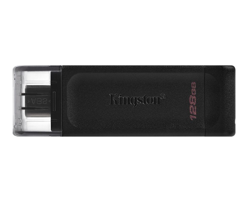 Pen Drive  128GB Kingston DT70 Usb-C Preto