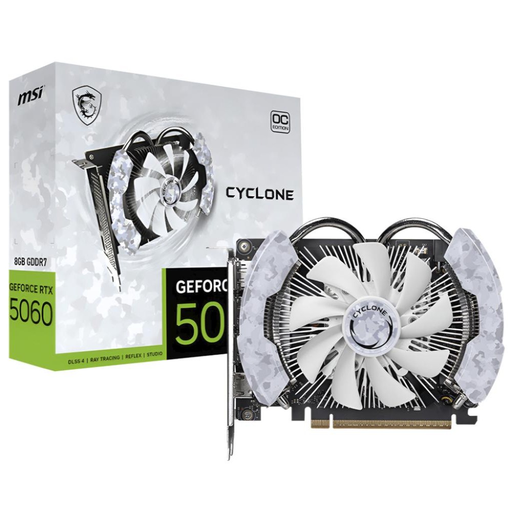 Placa de video 8GB EXP. GF-RTX5060 Msi Cyclone Oc 912-V812-205