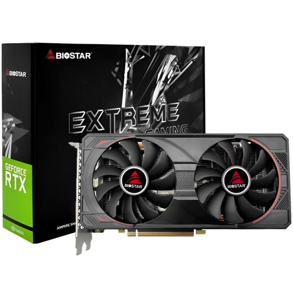 Placa de Video 8GB EXP. GF-RTX3060TI Biostar Extreme Gaming VN3606TM82