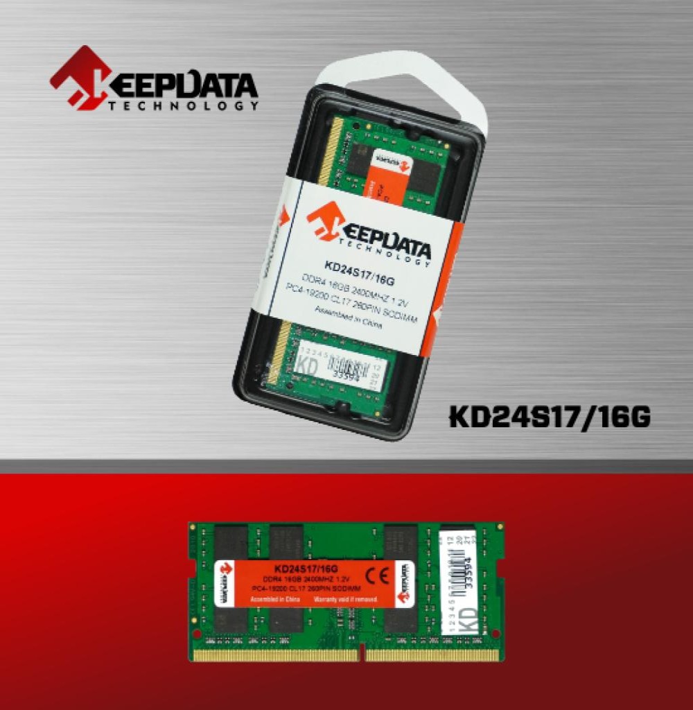 Memória Para Notebook Keepdata KD24S17/16G DDR4 16GB 2400MHZ