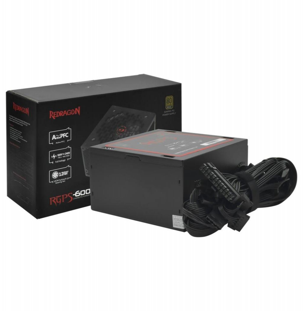Fonte 600w Redragon GC-PS024 Bronze 80 Plus