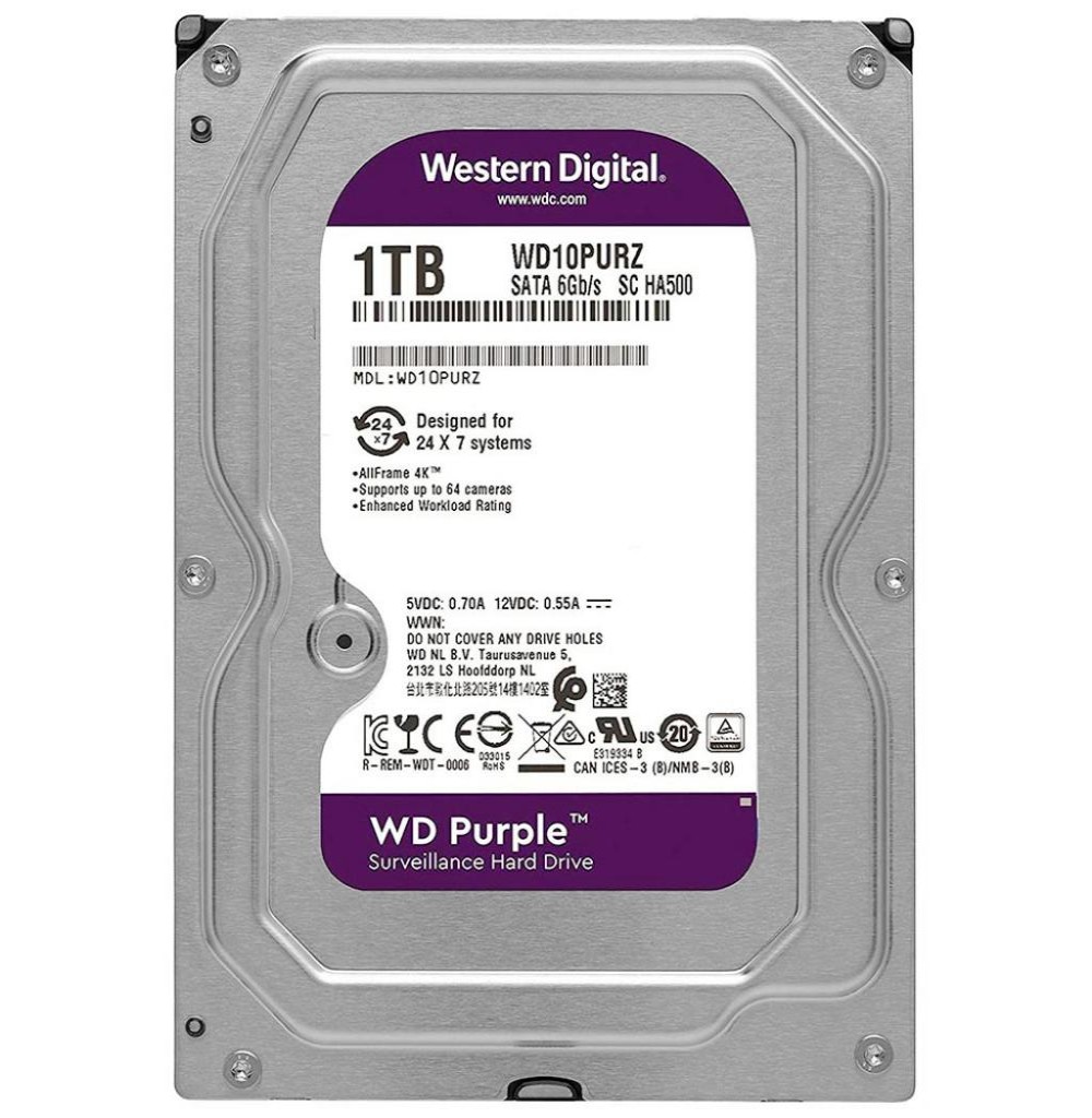 HD SATA3  1TB WD Purple WD10PURZ 
