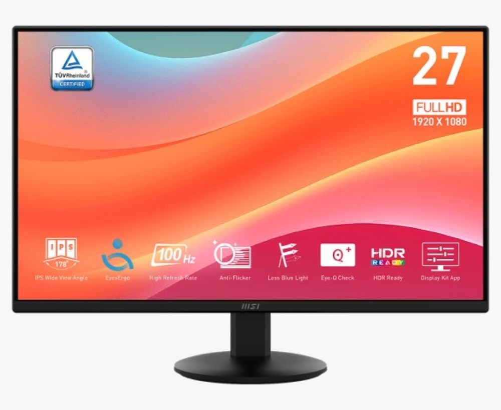 Monitor Led 27" Msi Pro MP272L FHD IPS 1MS DP/HDMI  9S6-3PD6CT-00