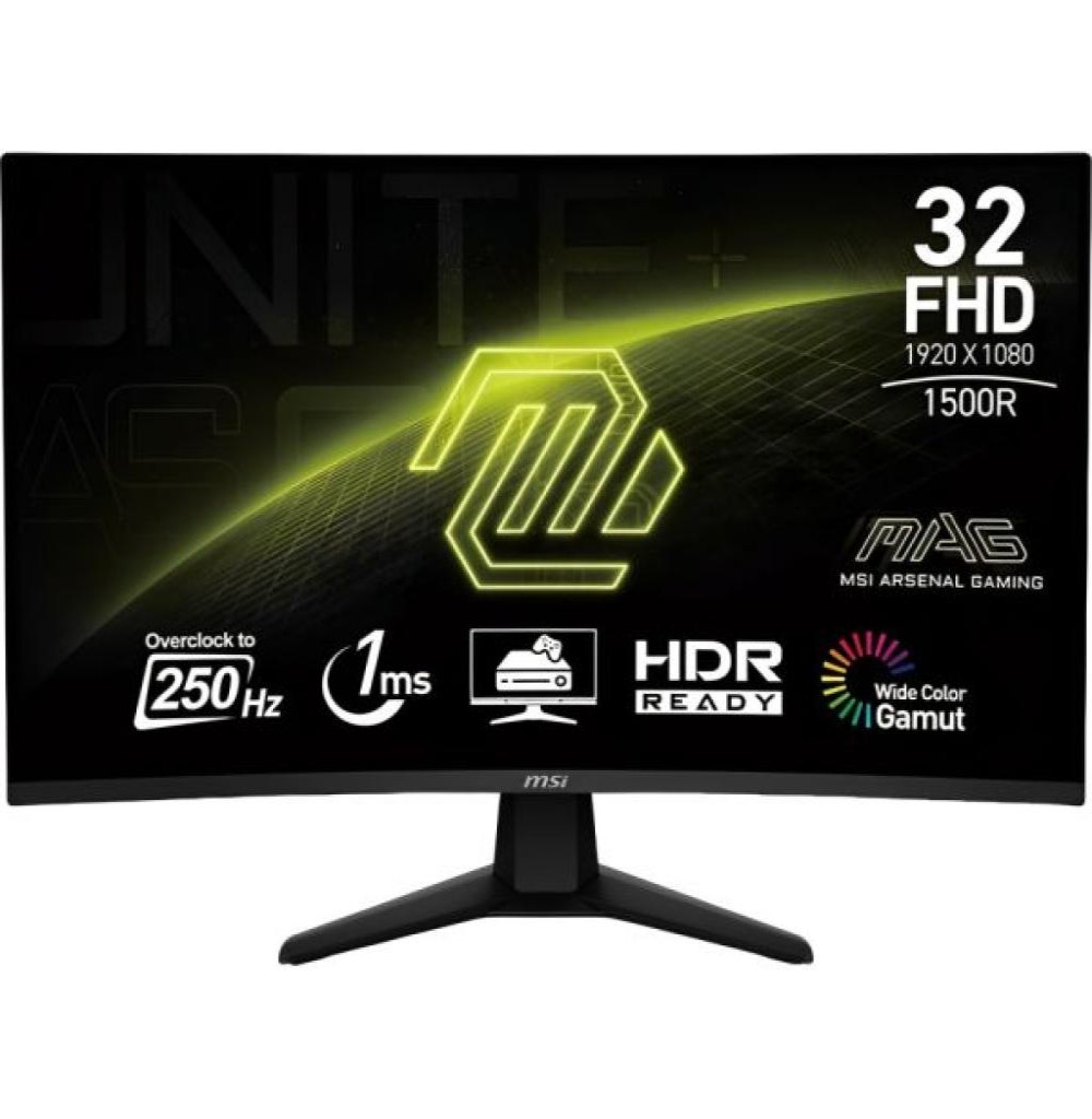Monitor Led 31.5" Msi Mag 32C6X Curvo FHD 250HZ 1MS