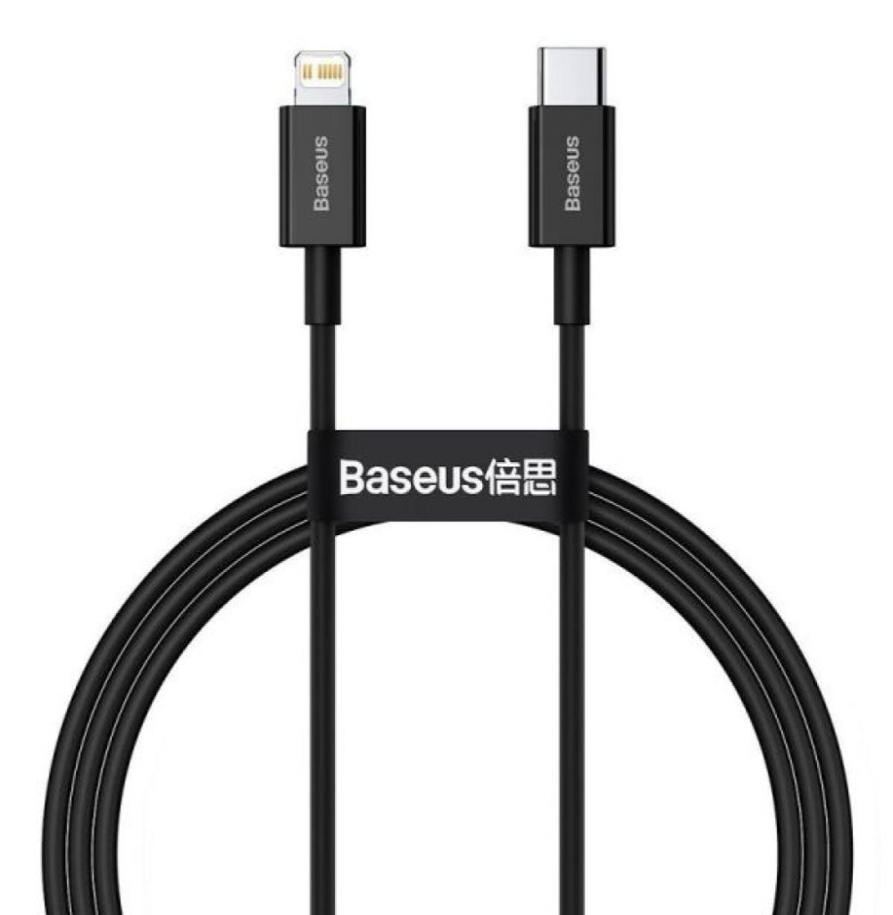 Cabo Celular Baseus 1.0M Usb-C Lightning Preto CATLYS-A01