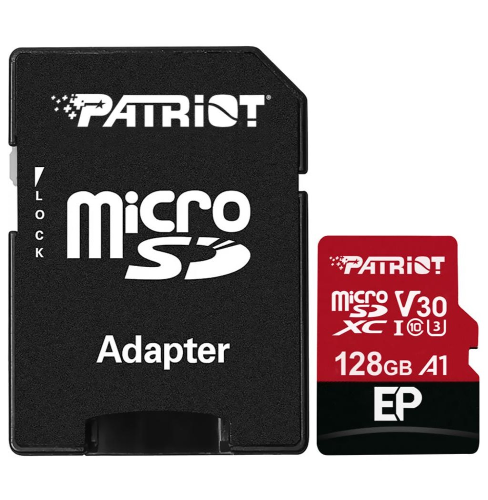 Cartão de Memória SD Micro128GB Patriot VX V30    90mbCom/Adaptador